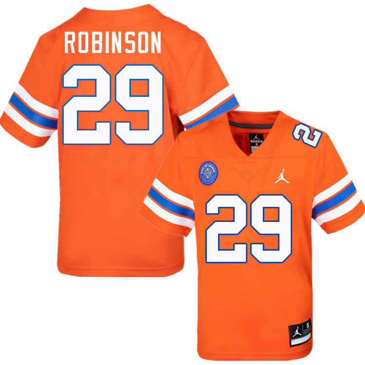 #29 Jaden Robinson Gators Jersey,Florida Gators College Football Jerseys Stitched-Throwback Orange